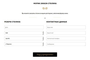 Форма заказа Форма заказа